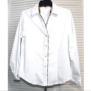 NWOT Calvin Klein white Button down shirt